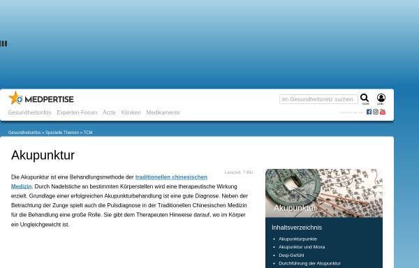 Vorschau von www.chirurgie-portal.de, Akupunktur Informationen auf Chirurgie Portal