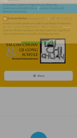 Vorschau der mobilen Webseite tai-chi-chuan-yangstil.de, GSTCF - Bernhard Schwendemann