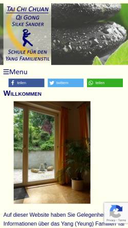 Vorschau der mobilen Webseite www.taichi-yang-stil.de, GSTCF - Silke Sander