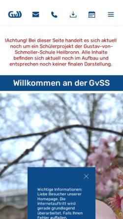 Vorschau der mobilen Webseite www.gvss-hn.net, Schule Heilbronn