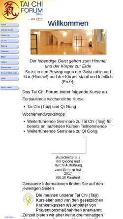 Vorschau der mobilen Webseite www.tai-chi-berlin.de, Tai Chi Forum Berlin