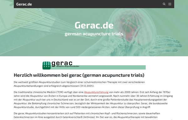 Vorschau von www.gerac.de, Gerac - Akupunkturstudien