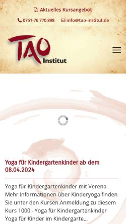 Vorschau der mobilen Webseite tao-institut.de, Tao Institut