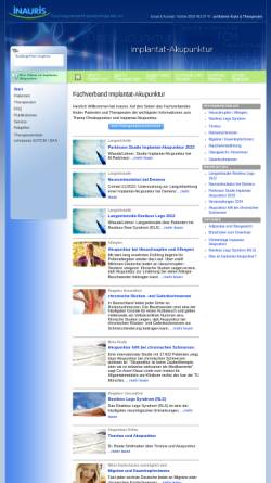 Vorschau der mobilen Webseite www.inauris.com, Inauris Implantatakupunktur e.V