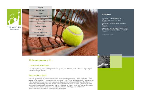Vorschau von www.tc-emmelshausen.de, Tennisclub Emmelshausen