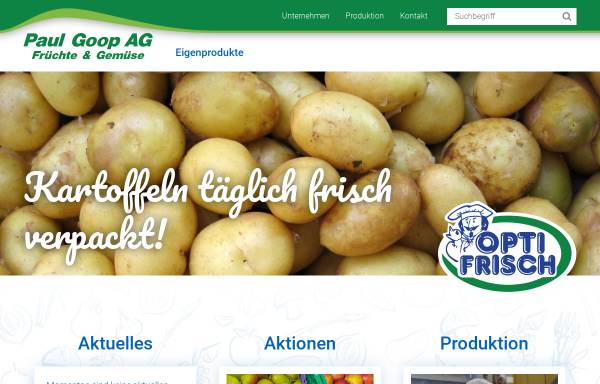 Vorschau von www.goop.ch, Paul Goop AG – Früchte und Gemüse