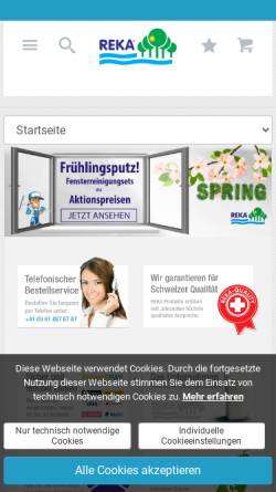 Vorschau der mobilen Webseite www.reka-trading.ch, REKA Handelsgesellschaft AG