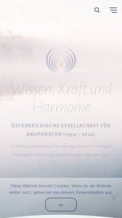 Vorschau der mobilen Webseite www.akupunktur.at, Österreichische Gesellschaft für Akupunktur