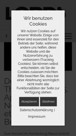 Vorschau der mobilen Webseite www.thelords.de, The Lords