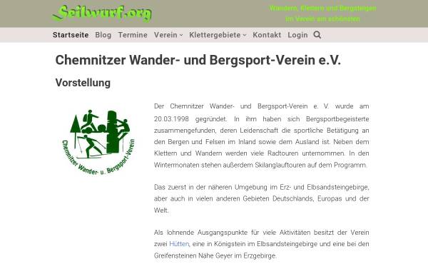 Vorschau von www.seilwurf.org, Chemnitzer Wander- und Bergsportverein e.V.