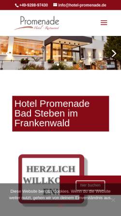 Vorschau der mobilen Webseite www.hotel-promenade.de, Privathotel Promenade GmbH