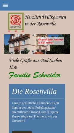 Vorschau der mobilen Webseite www.rosenvilla.de, Rosenvilla