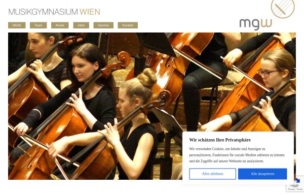 Vorschau von www.mgw.at, Musikgymnasium Wien