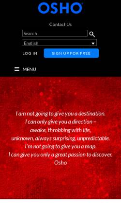 Vorschau der mobilen Webseite www.osho.com, Osho.com