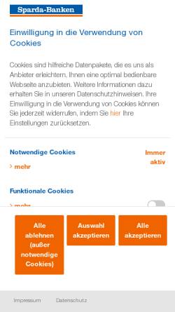 Vorschau der mobilen Webseite www.sparda.de, Sparda-Banken eG