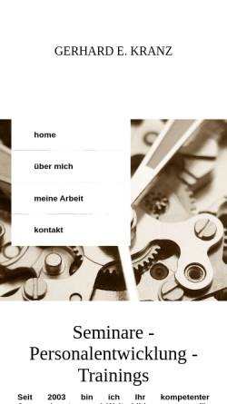 Vorschau der mobilen Webseite con-sult.de, Gerhard E. Kranz