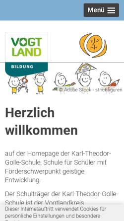 Vorschau der mobilen Webseite golle-schule-syrau.de, Karl - Theodor - Golle - Schule