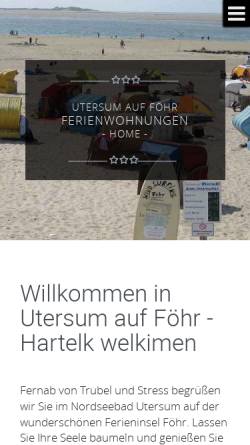 Vorschau der mobilen Webseite www.utersum-auf-foehr.de, Gemeinde Utersum