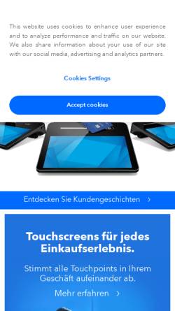 Vorschau der mobilen Webseite www.elotouch.de, Elo Touchsystems