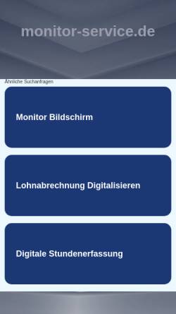Vorschau der mobilen Webseite www.monitor-service.de, Monitor Reparatur System - MOR Service