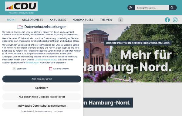 Vorschau von cdu-nord.de, CDU-Bezirksfraktion Hamburg-Nord