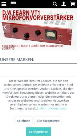 Vorschau der mobilen Webseite www.akzent-audio.de, Akzent audio