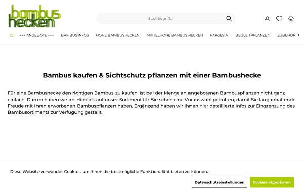 Vorschau von www.bambushecken.de, Bambusbörse Carsten Bornemann