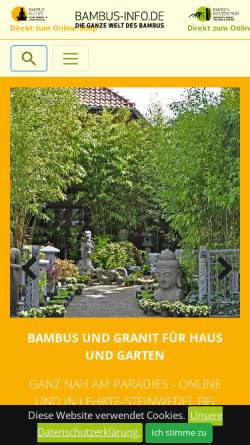 Vorschau der mobilen Webseite www.bambus-info.de, Bambus-Informationszentrum
