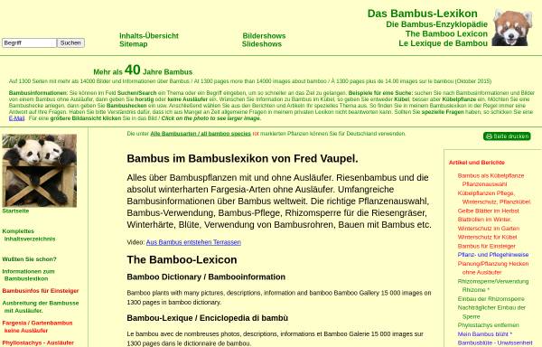 Vorschau von bambus-lexikon.de, Bambus-Lexikon