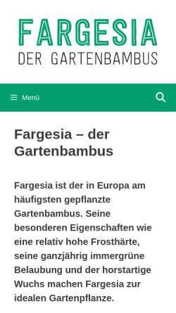 Vorschau der mobilen Webseite fargesia.de, Fargesia