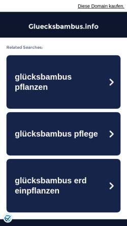 Vorschau der mobilen Webseite www.gluecksbambus.info, Glücksbambus.info