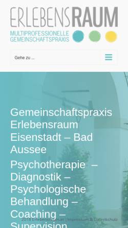 Vorschau der mobilen Webseite erlebensraum.at, Erlebensraum