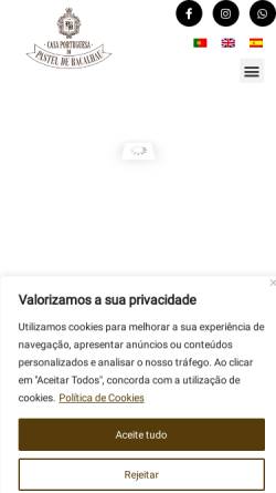 Vorschau der mobilen Webseite www.pasteldebacalhau.pt, Casa Portuguesa