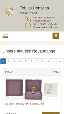 Vorschau der mobilen Webseite www.emuenzen.de, Deutsches Münzenforum