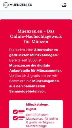 Vorschau der mobilen Webseite www.inkoze.de, Internet Kommunikationszentrum für Numismatik