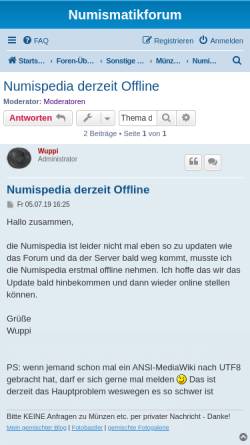 Vorschau der mobilen Webseite www.numispedia.de, Numispedia
