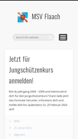 Vorschau der mobilen Webseite www.msv-flaach.ch, Militärschiessverein Flaach