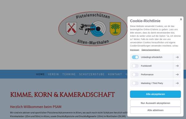 Vorschau von www.psam.ch, Pistolenschützen Alten/Marthalen