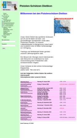 Vorschau der mobilen Webseite www.ps-dietikon.ch, Pistolenschützen Dietikon