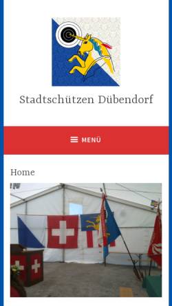 Vorschau der mobilen Webseite www.stsduebi.ch, Stadtschützen Dübendorf