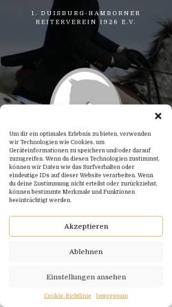 Vorschau der mobilen Webseite www.rv-duisburg.de, 1. Duisburg-Hamborner Reiterverein