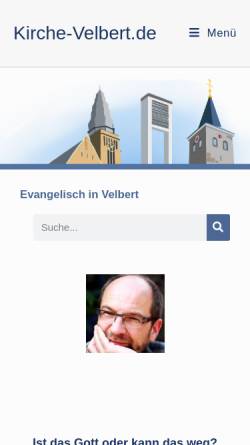 Vorschau der mobilen Webseite kirche-velbert.de, Evangelische Kirchengemeinde Velbert