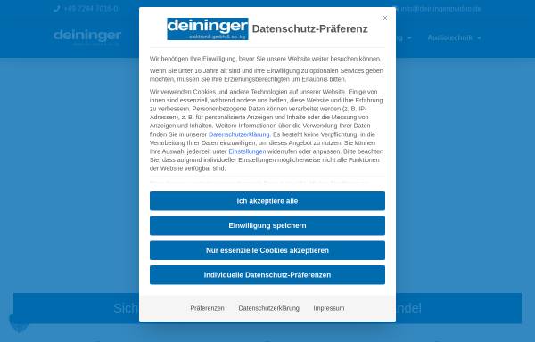 Vorschau von www.deininger-gmbh.de, Deininger GmbH