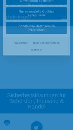 Vorschau der mobilen Webseite www.deininger-gmbh.de, Deininger GmbH