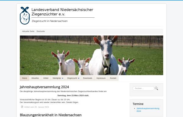 Vorschau von www.ziegenzucht-nds.de, Landesverband Niedersächsischer Ziegenzüchter e.V.