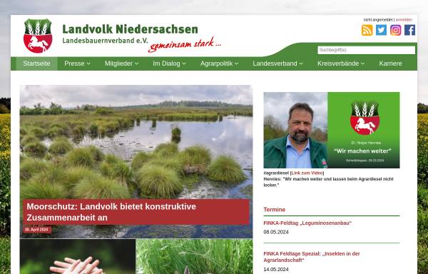 Vorschau von landvolk.net, Landvolk Niedersachsen - Landesbauernverband e.V.