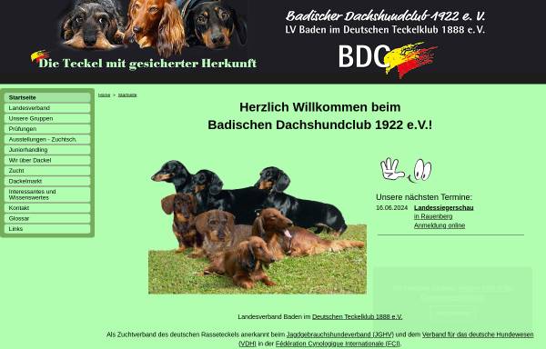 Vorschau von www.badischer-dachshund.de, Badischer Dachshundclub