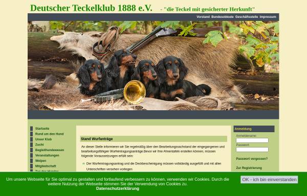 Vorschau von www.teckelwelpen.de, Niedersächsischer Teckelklub e.V.