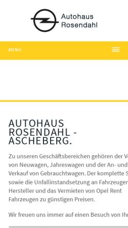 Vorschau der mobilen Webseite www.opel-rosendahl.de, Opel Rosendahl