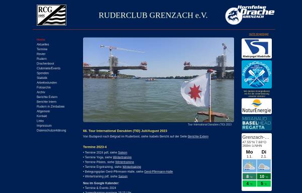 Vorschau von ruderclubgrenzach.de, Ruderclub Grenzach e.V.